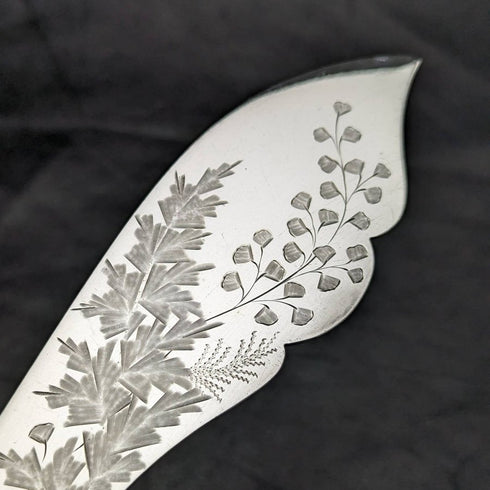 1900年頃 英国アンティーク シルバープレート製 フィッシュサーバーセット